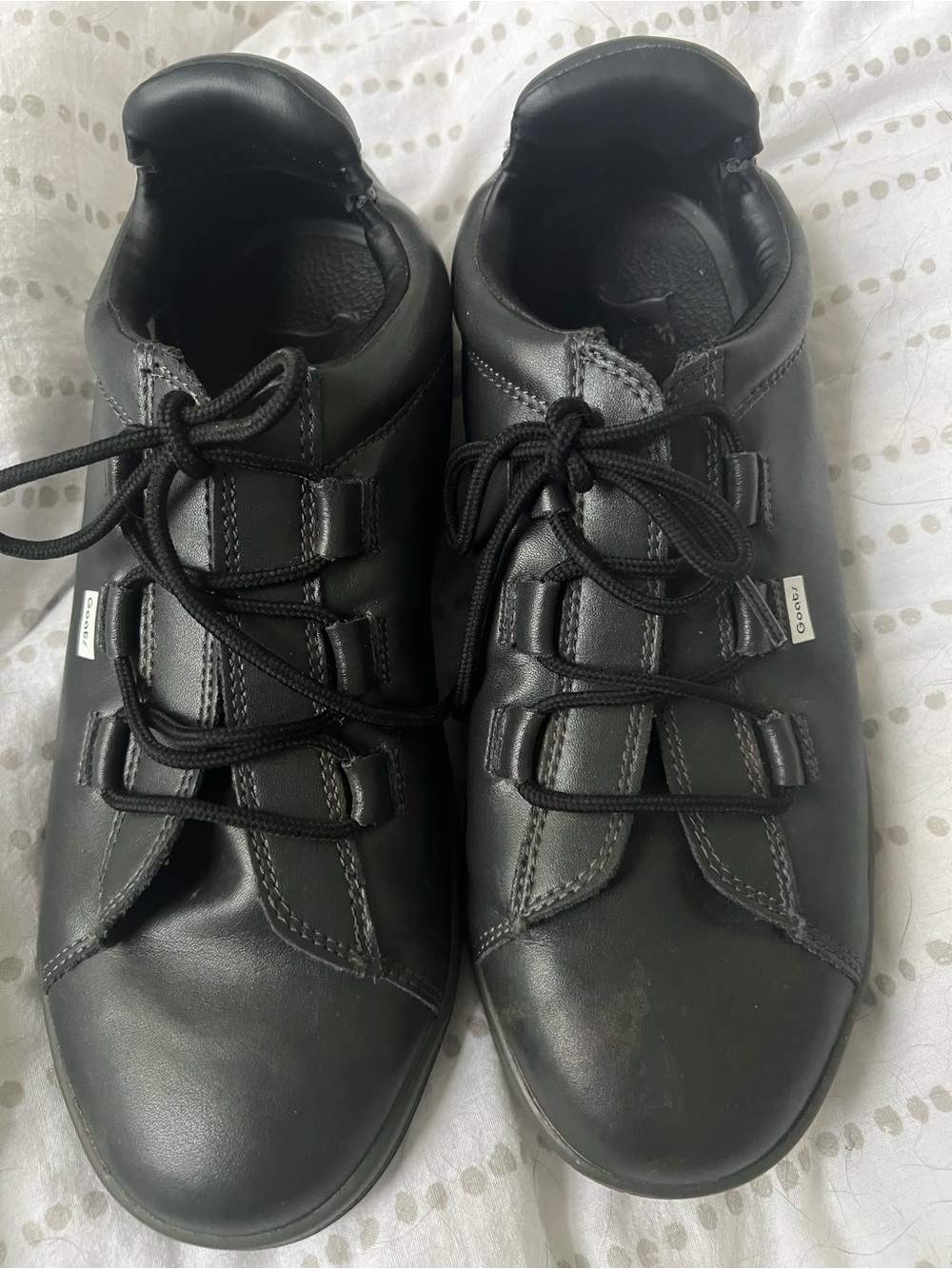 Goats Low Leather Top Womens Sneakers Lace Up Black Leather sz 7.5